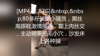 [MP4/ 1.87G]&nbsp;&nbsp;80多斤长腿小骚货，黑丝高跟鞋激情操逼，套上肉丝交，主动骑乘无毛小穴，沙发床上各种操