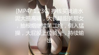 [MP4/ 1.23G] 挣钱买奥迪水泥大圈高端，大长腿甜美靓女，抽根烟继续第二炮，侧入猛操，大屁股上位骑坐，持续输出